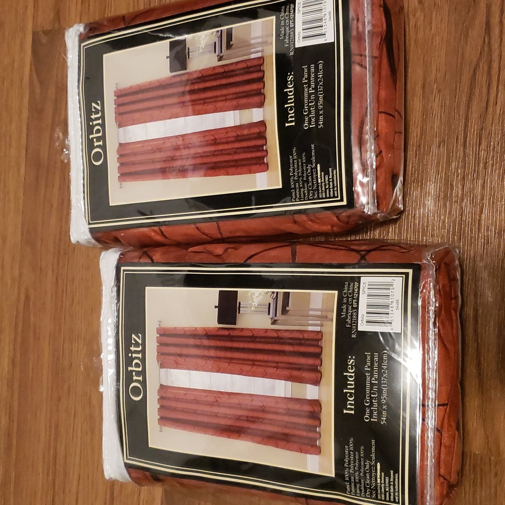 2 Orbitz Grommet Curtain Panels - 95" length